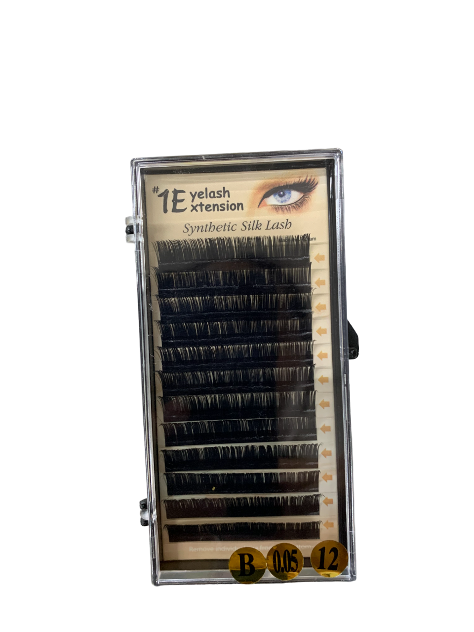 1E Eyelash Extension Synthetic Silk Lash B-0.05-12